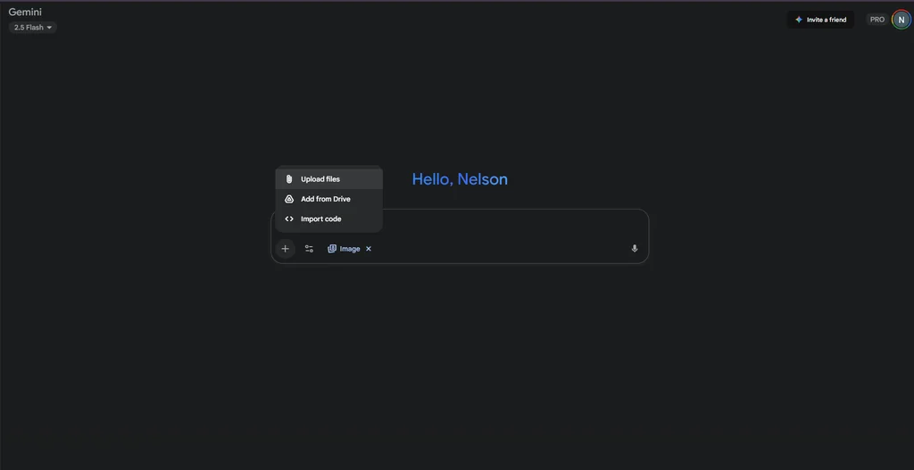 The upload interface showing drag-and-drop area and file selection options