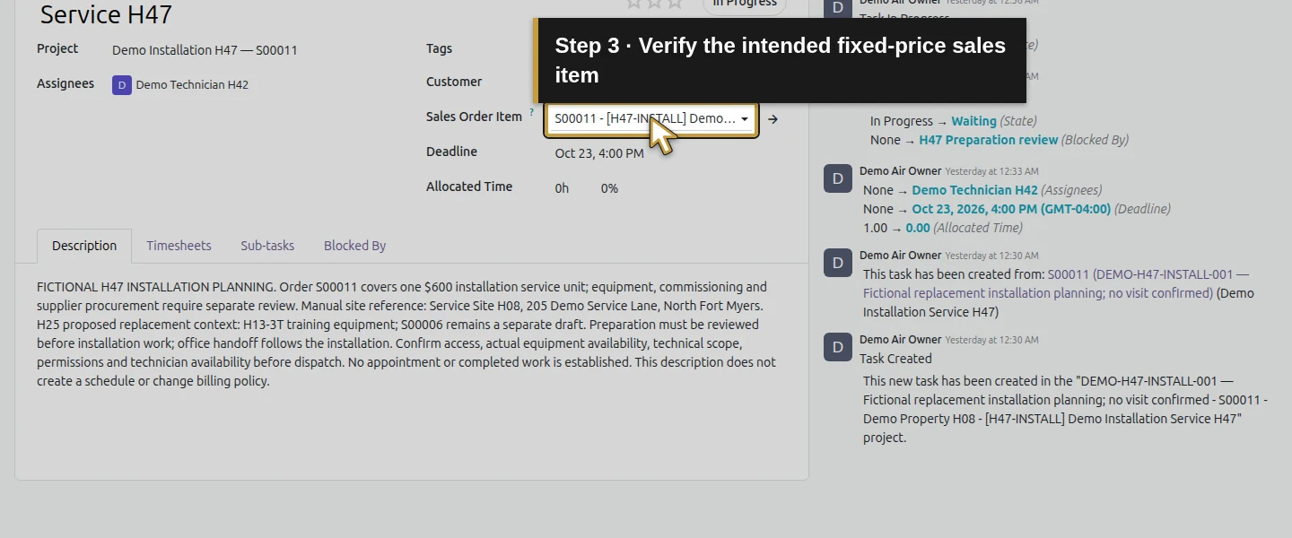 Action 3: Verify the intended fixed-price sales item. The actual target is highlighted in gold.