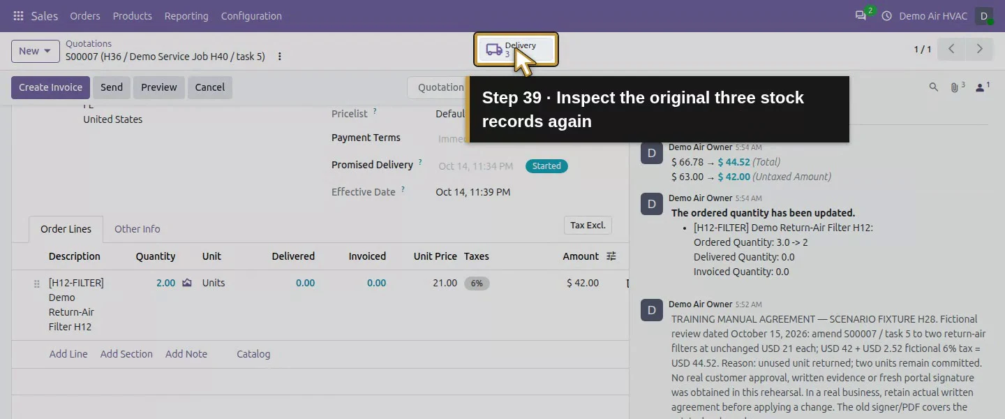 Action 39: Inspect the original three stock records again. The actual target is highlighted in gold.